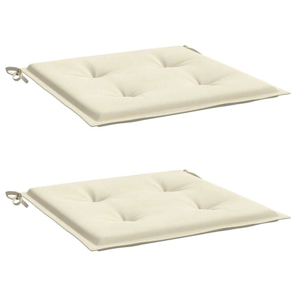 Gartenstuhl-Kissen 2 Stk. Creme 40x40x4 cm Oxford-Gewebe