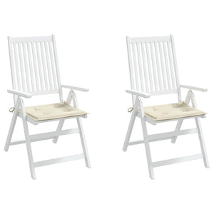 Gartenstuhl-Kissen 2 Stk. Creme 40x40x4 cm Oxford-Gewebe