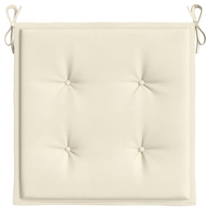 Gartenstuhl-Kissen 2 Stk. Creme 40x40x4 cm Oxford-Gewebe
