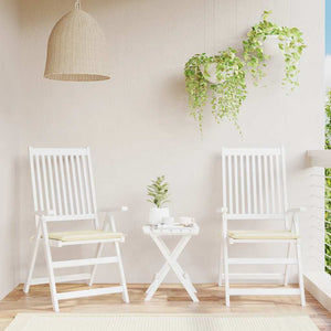 Gartenstuhl-Kissen 2 Stk. Creme 40x40x4 cm Oxford-Gewebe