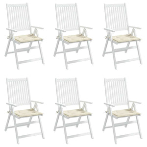 Gartenstuhl-Kissen 6 Stk. Creme 40x40x4 cm Oxford-Gewebe