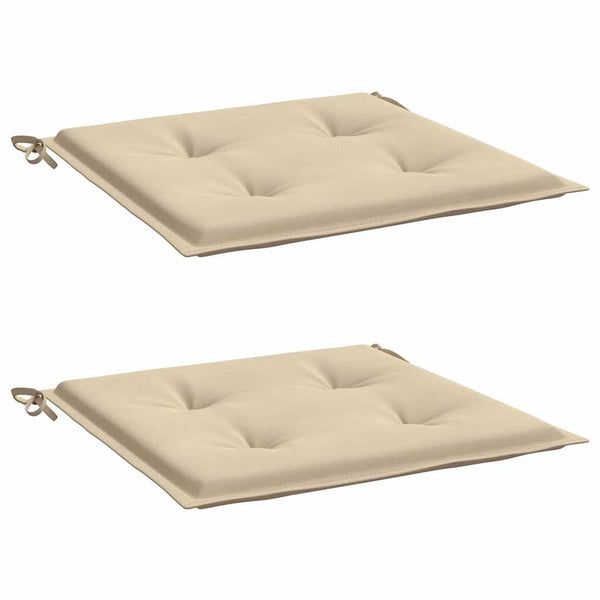 Gartenstuhl-Kissen 2 Stk. Beige 40x40x4 cm Oxford-Gewebe
