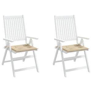 Gartenstuhl-Kissen 2 Stk. Beige 40x40x4 cm Oxford-Gewebe