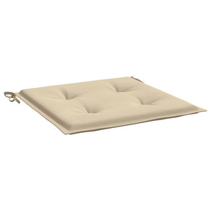 Gartenstuhl-Kissen 2 Stk. Beige 40x40x4 cm Oxford-Gewebe