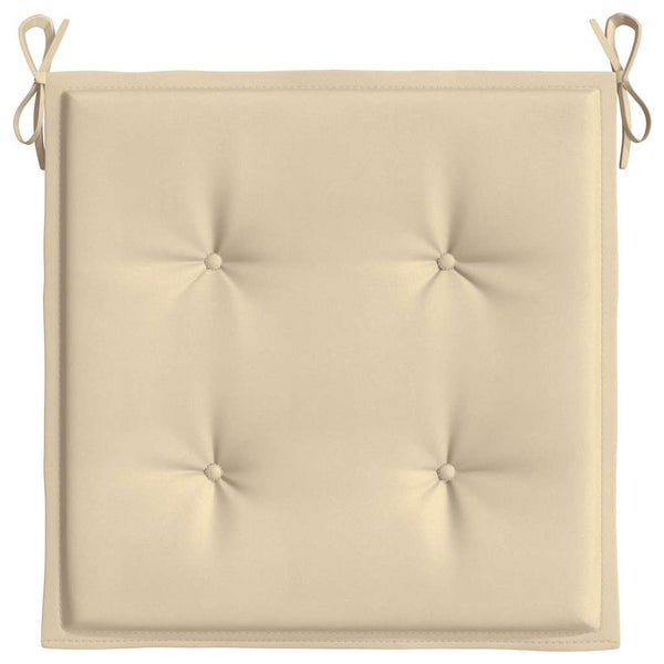 Gartenstuhl-Kissen 2 Stk. Beige 40x40x4 cm Oxford-Gewebe