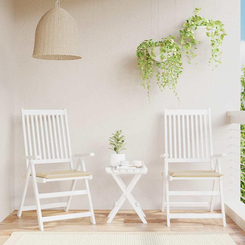 vidaXL Garden Chair Cushions 2 pcs Beige 40x40x4 cm Oxford Fabric