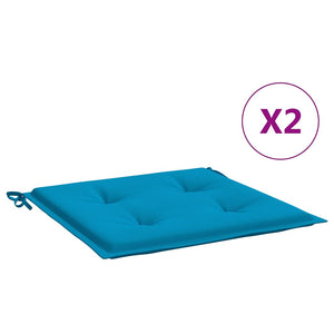 Gartenstuhl-Kissen 2 Stk. Blau 40x40x4 cm Oxford-Gewebe