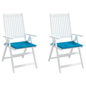 Gartenstuhl-Kissen 2 Stk. Blau 40x40x4 cm Oxford-Gewebe
