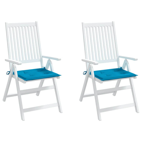 Gartenstuhl-Kissen 2 Stk. Blau 40x40x4 cm Oxford-Gewebe