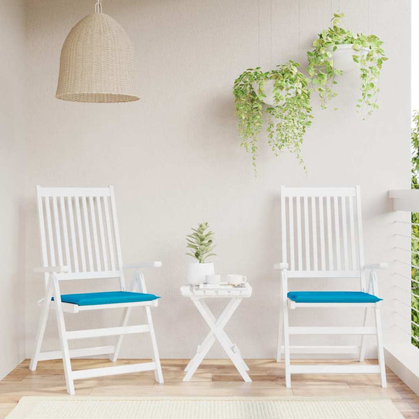 Gartenstuhl-Kissen 2 Stk. Blau 40x40x4 cm Oxford-Gewebe