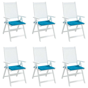 Gartenstuhl-Kissen 6 Stk. Blau 40x40x4 cm Oxford-Gewebe