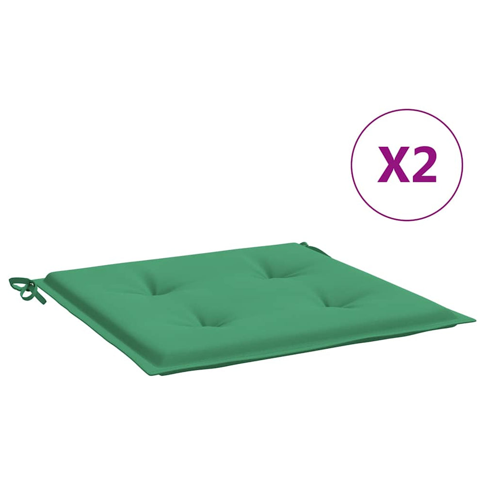 vidaXL Garden Chair Cushions 2 pcs. Green 40x40x4 cm Oxford Fabric
