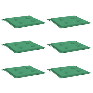 Gartenstuhl-Kissen 6 Stk. Grün 40x40x4 cm Oxford-Gewebe