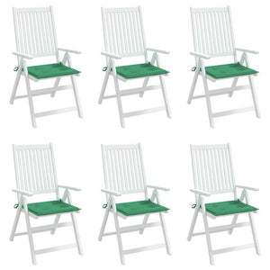 Gartenstuhl-Kissen 6 Stk. Grün 40x40x4 cm Oxford-Gewebe