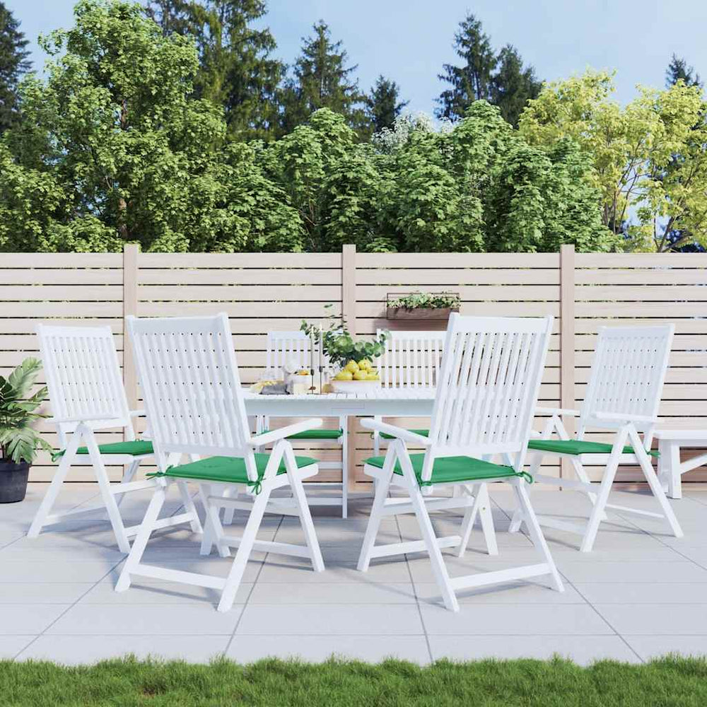vidaXL Garden Chair Cushions 6 pcs Green 40x40x4 cm Oxford Fabric