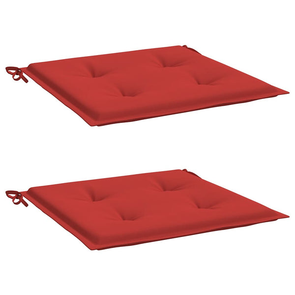 Gartenstuhl-Kissen 2 Stk. Rot 40x40x4 cm Oxford-Gewebe