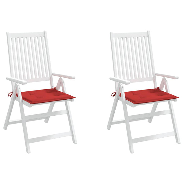 Gartenstuhl-Kissen 2 Stk. Rot 40x40x4 cm Oxford-Gewebe