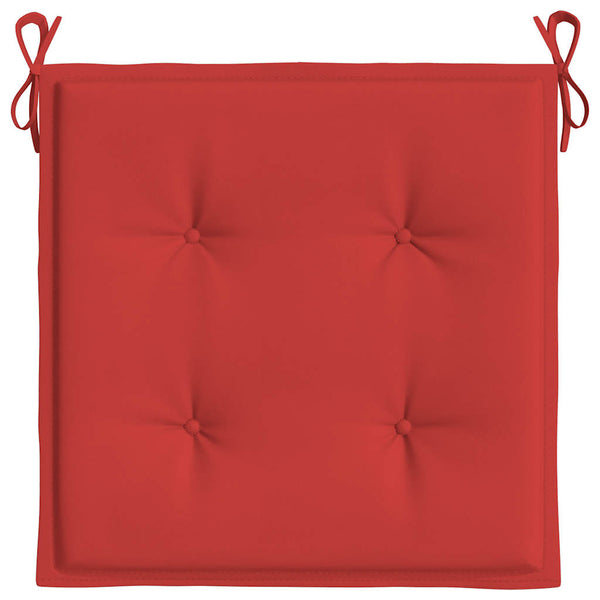 Gartenstuhl-Kissen 2 Stk. Rot 40x40x4 cm Oxford-Gewebe