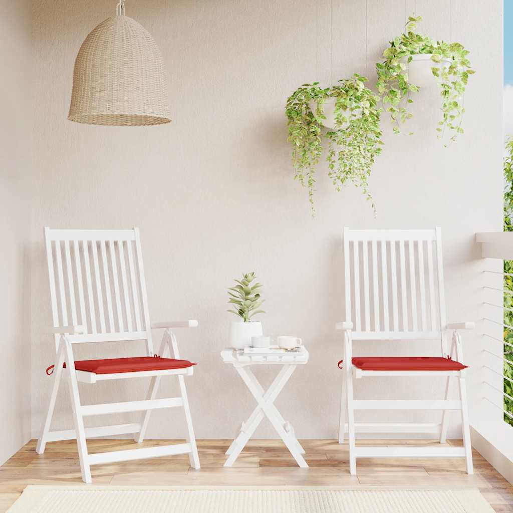 Gartenstuhl-Kissen 2 Stk. Rot 40x40x4 cm Oxford-Gewebe