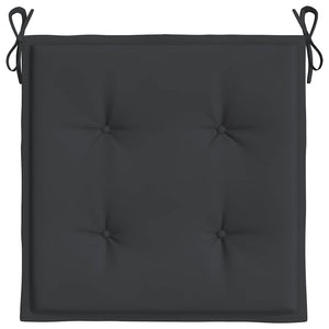 Gartenstuhl-Kissen 6 Stk. Schwarz 40x40x3 cm Oxford-Gewebe