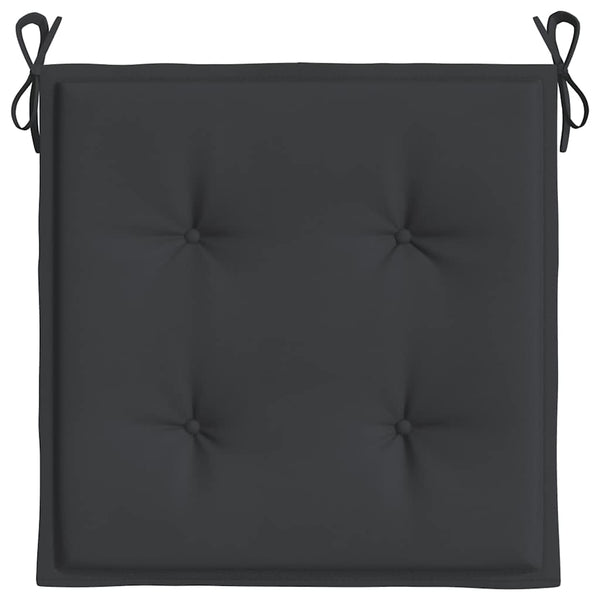 Gartenstuhl-Kissen 6 Stk. Schwarz 40x40x3 cm Oxford-Gewebe