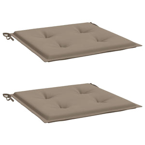 Gartenstuhl-Kissen 2 Stk. Taupe 40x40x4 cm Oxford-Gewebe