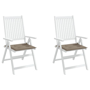 Gartenstuhl-Kissen 2 Stk. Taupe 40x40x4 cm Oxford-Gewebe