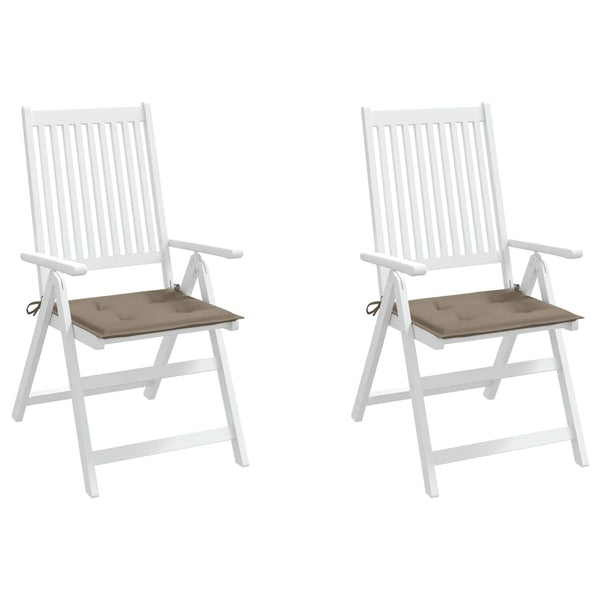 Gartenstuhl-Kissen 2 Stk. Taupe 40x40x4 cm Oxford-Gewebe