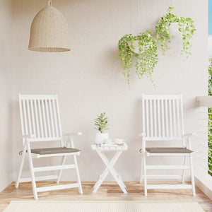 Gartenstuhl-Kissen 2 Stk. Taupe 40x40x4 cm Oxford-Gewebe