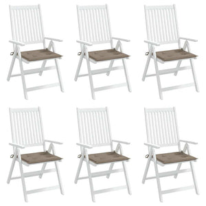 Gartenstuhl-Kissen 6 Stk. Taupe 40x40x4 cm Oxford-Gewebe