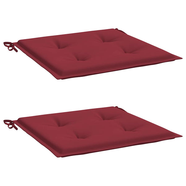 Gartenstuhl-Kissen 2 Stk. Weinrot 40x40x3 cm Oxford-Gewebe