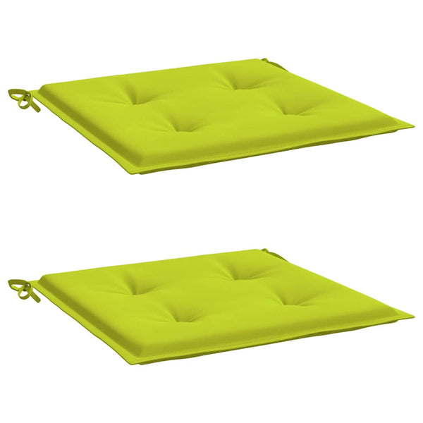 Gartenstuhl-Kissen 2 Stk. Knallgrün 40x40x4 cm Oxford-Gewebe