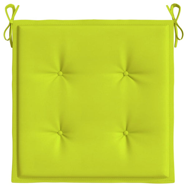 Gartenstuhl-Kissen 2 Stk. Knallgrün 40x40x4 cm Oxford-Gewebe