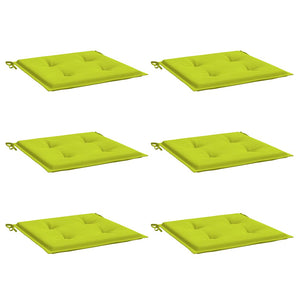 Gartenstuhl-Kissen 6 Stk. Knallgrün 40x40x3 cm Oxford-Gewebe
