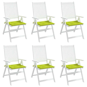 Gartenstuhl-Kissen 6 Stk. Knallgrün 40x40x3 cm Oxford-Gewebe