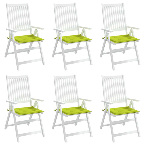 Gartenstuhl-Kissen 6 Stk. Knallgrün 40x40x3 cm Oxford-Gewebe