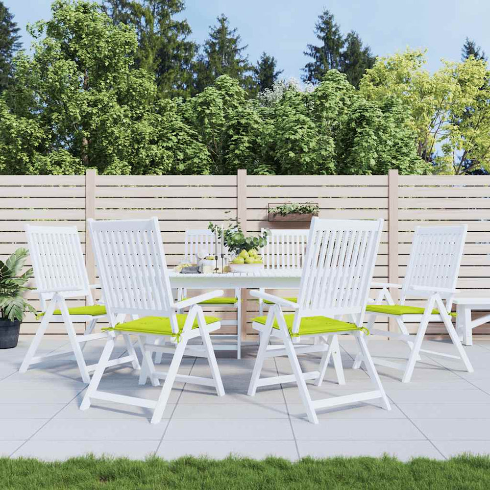 vidaXL Garden Chair Cushions 6 pcs. Bright Green 40x40x3 cm Oxford Fabric