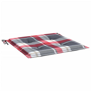 Gartenstuhl-Kissen 6Stk. Rot Karomuster 40x40x4cm Oxford-Gewebe