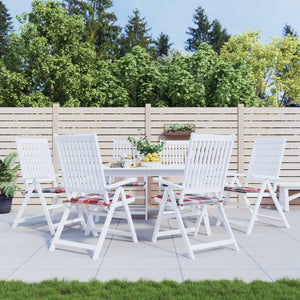 Gartenstuhl-Kissen 6Stk. Rot Karomuster 40x40x4cm Oxford-Gewebe