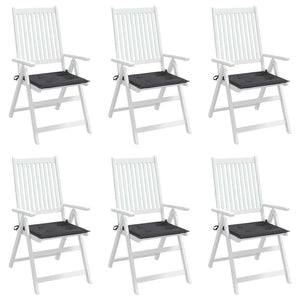 Gartenstuhl-Kissen 6 Stk. Anthrazit 50x50x3 cm Oxford-Gewebe