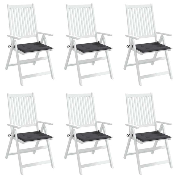 Gartenstuhl-Kissen 6 Stk. Anthrazit 50x50x3 cm Oxford-Gewebe