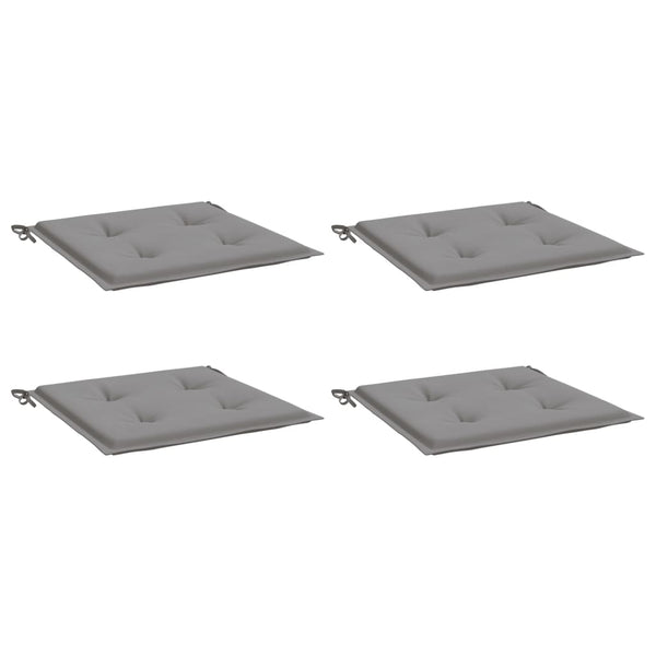 Gartenstuhl-Kissen 4 Stk. Grau 50x50x4 cm Oxford-Gewebe