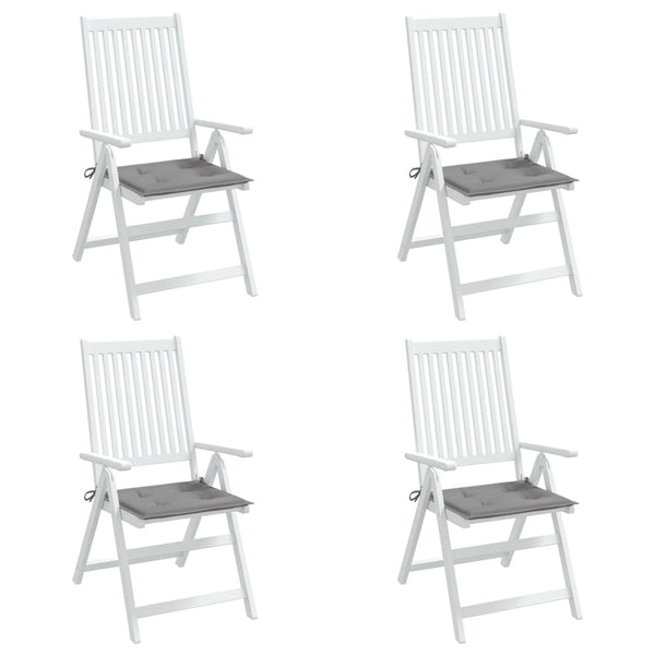 Gartenstuhl-Kissen 4 Stk. Grau 50x50x4 cm Oxford-Gewebe
