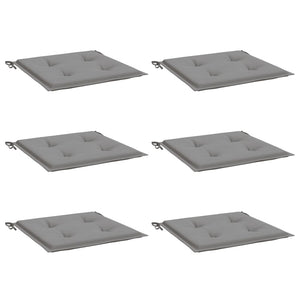 Gartenstuhl-Kissen 6 Stk. Grau 50x50x4 cm Oxford-Gewebe