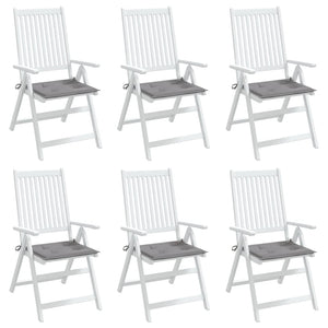 Gartenstuhl-Kissen 6 Stk. Grau 50x50x4 cm Oxford-Gewebe