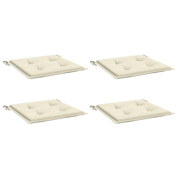 Gartenstuhl-Kissen 4 Stk. Creme 50x50x4 cm Oxford-Gewebe
