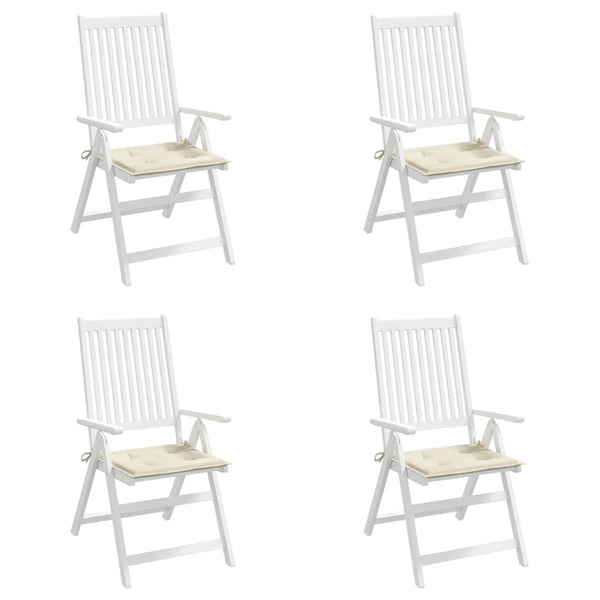 Gartenstuhl-Kissen 4 Stk. Creme 50x50x4 cm Oxford-Gewebe