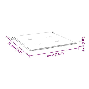 Gartenstuhl-Kissen 6 Stk. Creme 50x50x2 cm Oxford-Gewebe