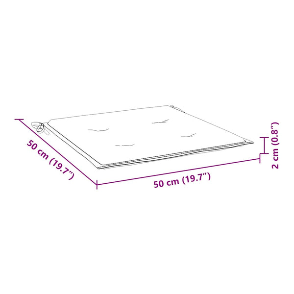 Gartenstuhl-Kissen 6 Stk. Creme 50x50x2 cm Oxford-Gewebe