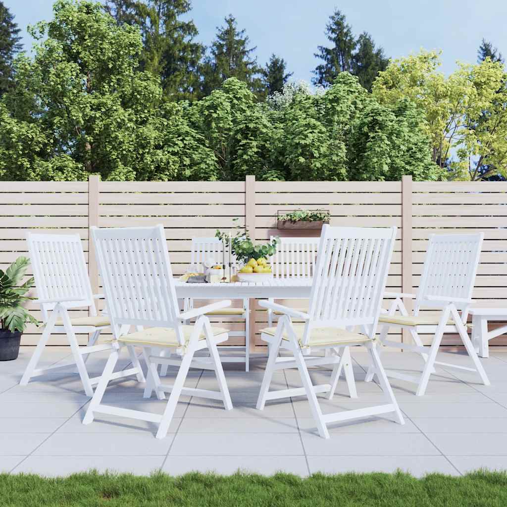 Gartenstuhl-Kissen 6 Stk. Creme 50x50x2 cm Oxford-Gewebe